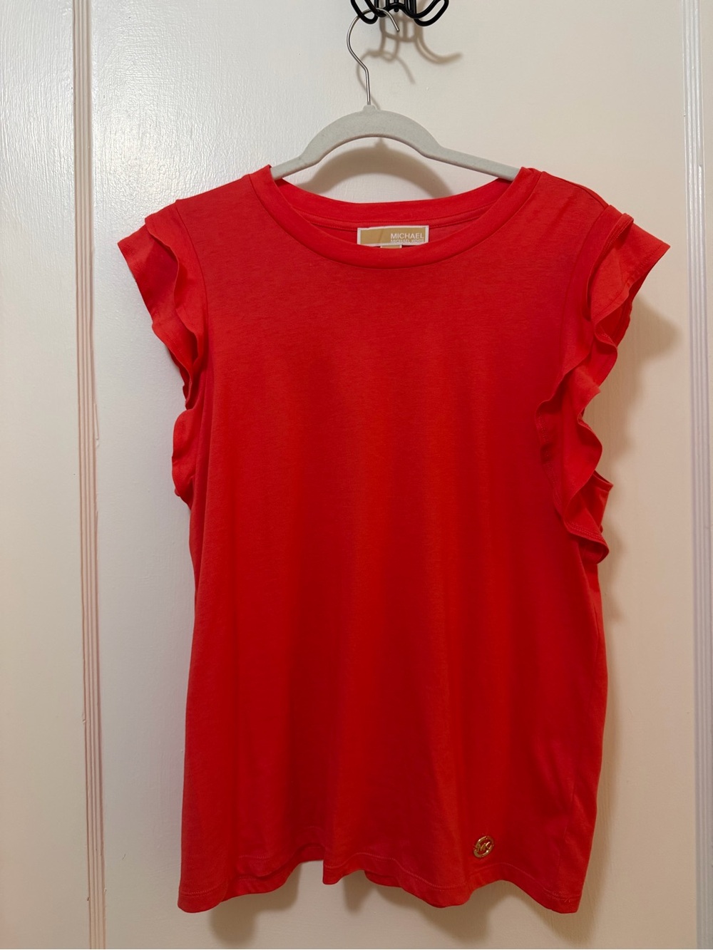 Michael Kors Coral-Red Crewneck Tee